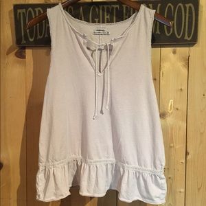 A&F Peplum Garment Dyed Tank